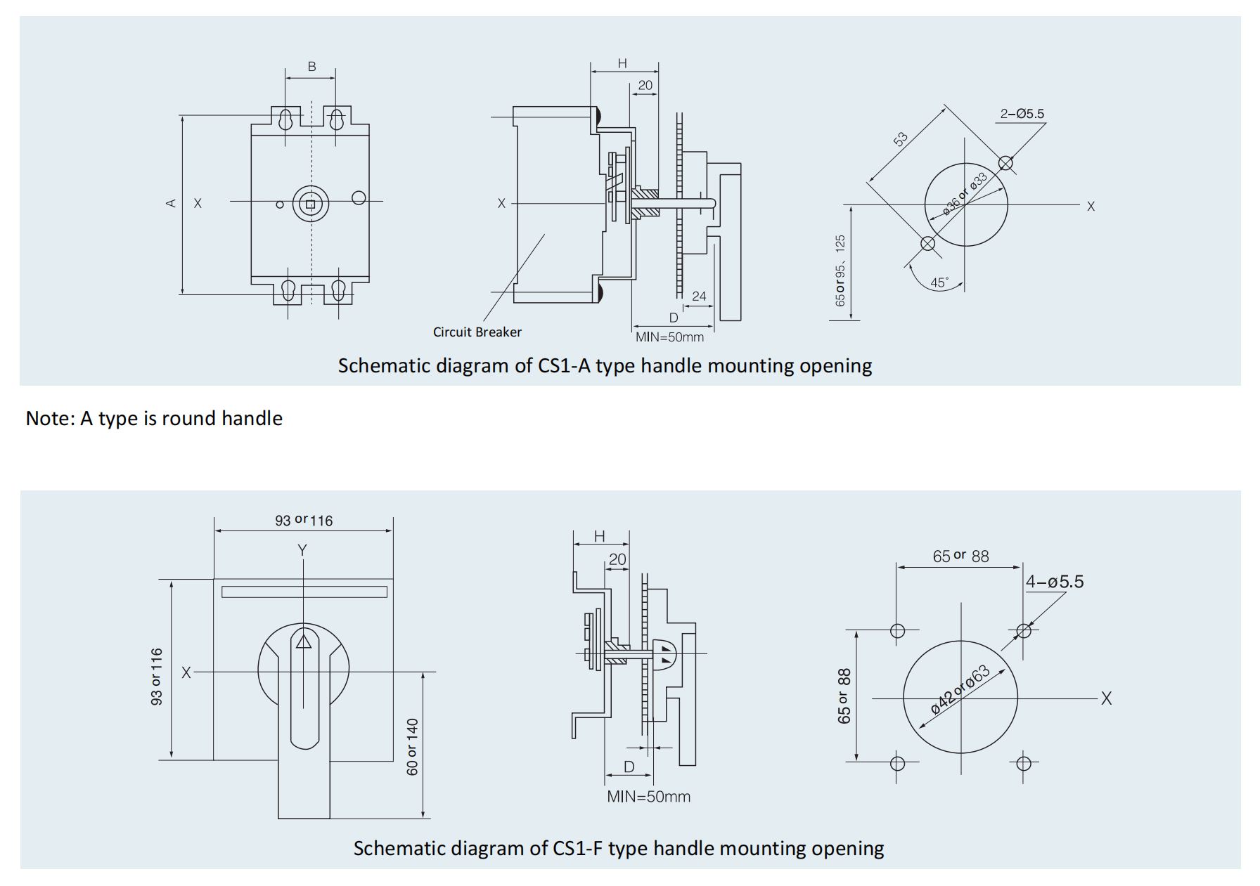 DLM1 Series External accessories installation method and its overall dimensions