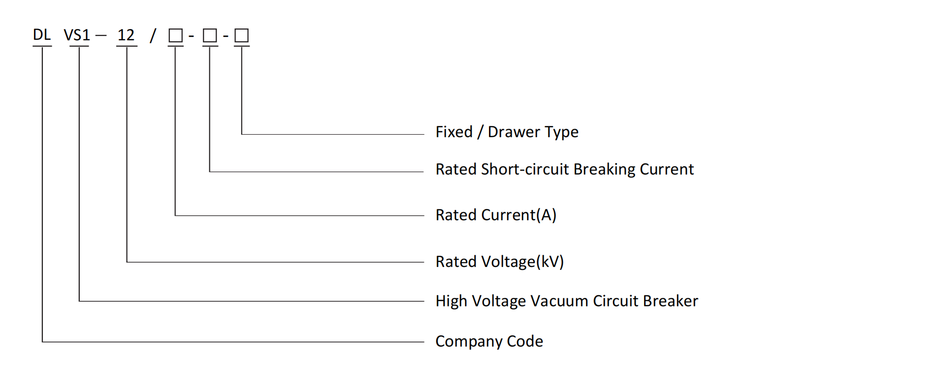 DLVS1-12 Indoor High Voltage Vacuum Circuit Breaker