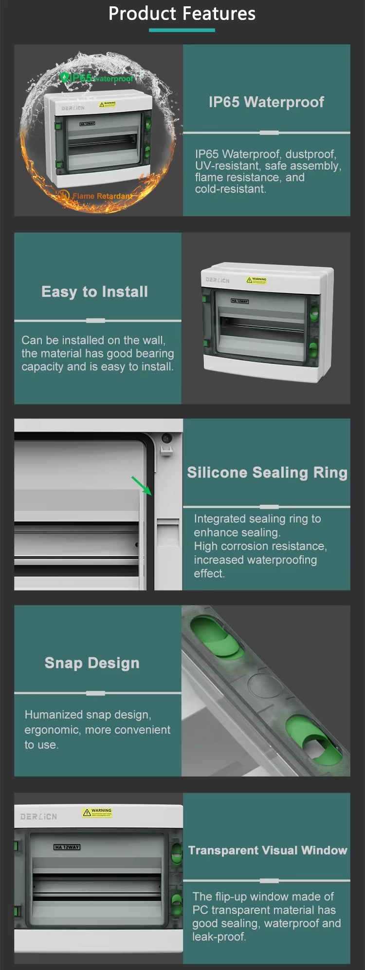 HA 12 Series Waterproof Distribution Box Product Description 5 HA-12 Series Waterproof Distribution Box Product Description-5