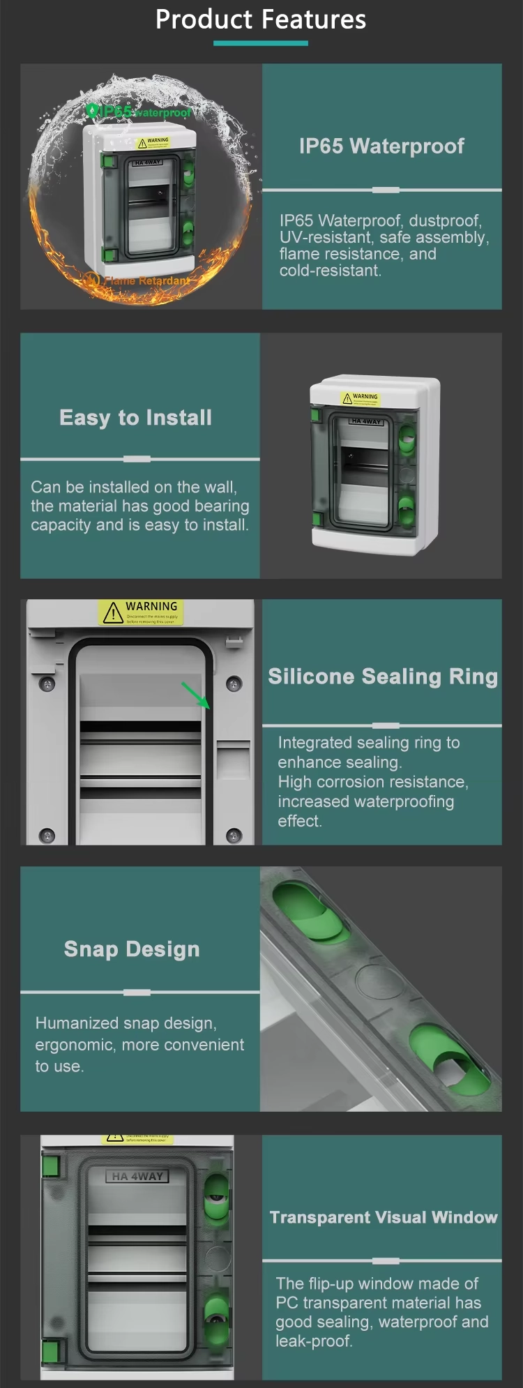 HA 4详情页 05 HA-4 Series Waterproof Distribution Box Product Description-5